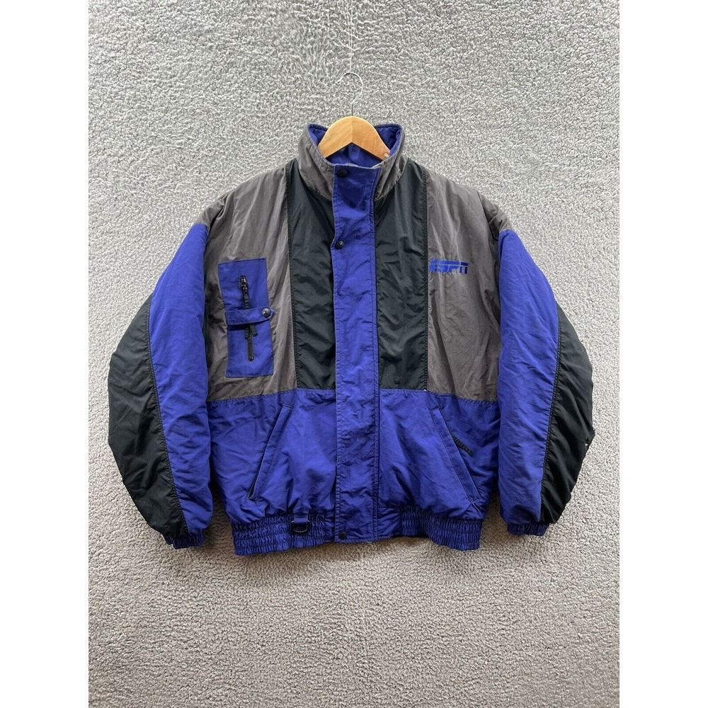 Osterman ESPN Black Blue Gray Puffer Jacket Men’s Size Large